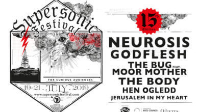 Supersonic announce Godflesh in support of headliners Neurosis at Birmingham’s Town Hall, plus The Bug. Feat Moor Mother, The Body, Hen Ogledd & Jerusalem In My Heart also revealed
