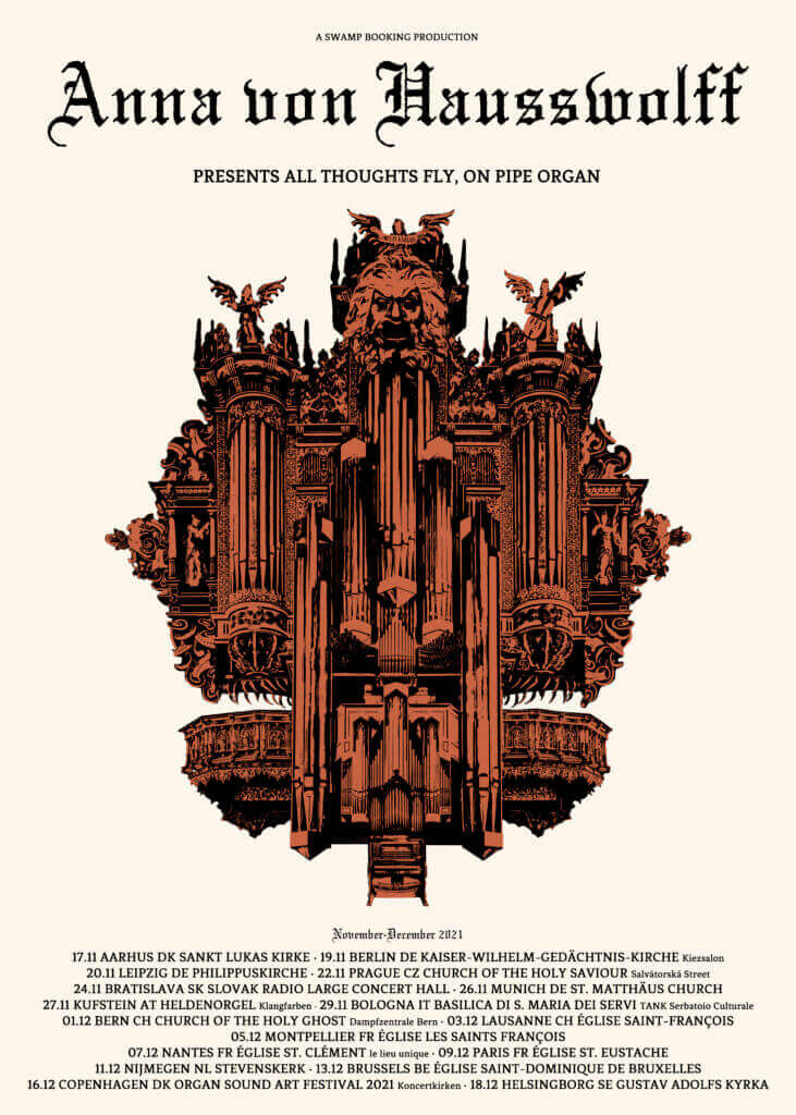 All Thoughts Fly Pipe Organ Tour Poster